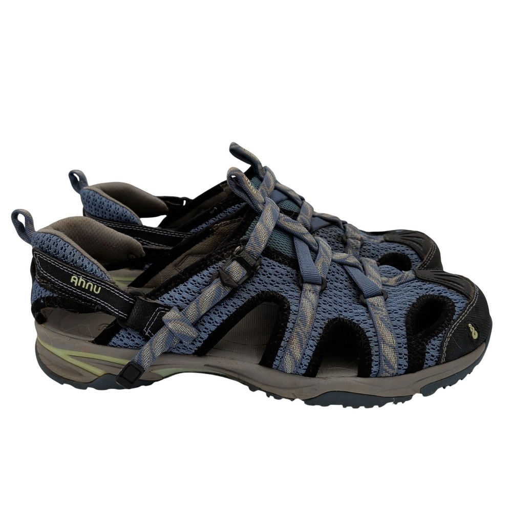 Ahnu Tilden V Womens Hiking Sandals Blue Black Mesh Closed Toe Sport Shoes 11